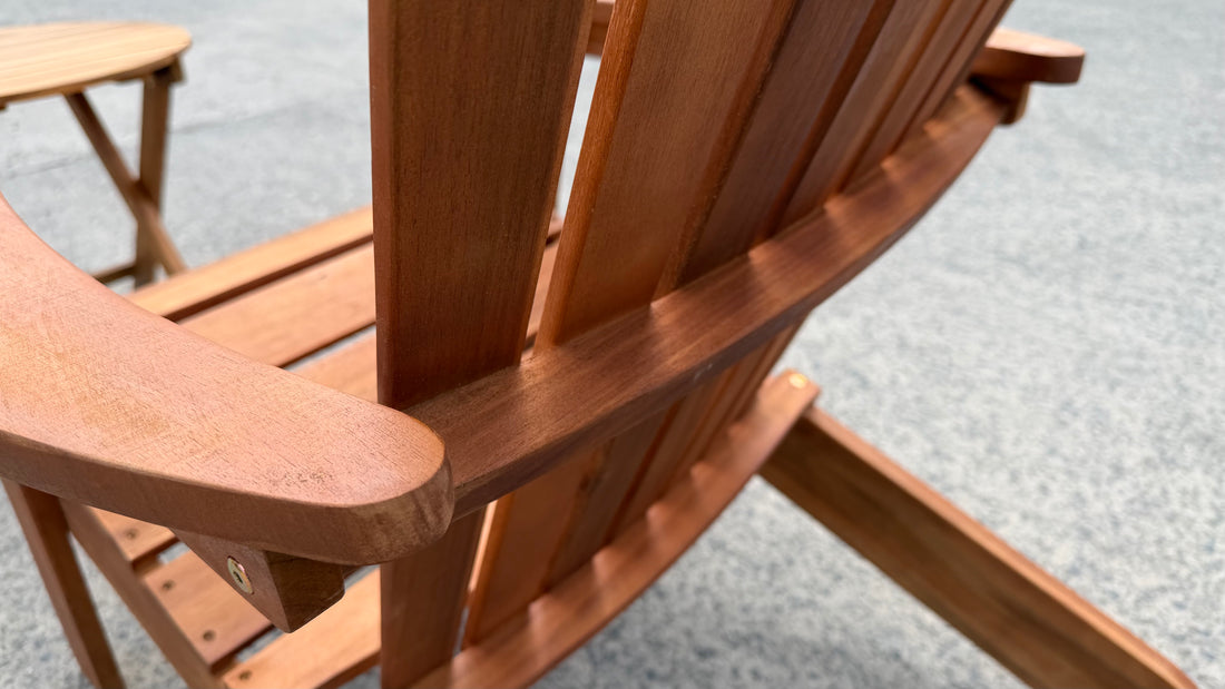 Hardhouten Adirondack stoel Tavira – houten relaxstoel met brede armleuningen – Acacia – foto 7