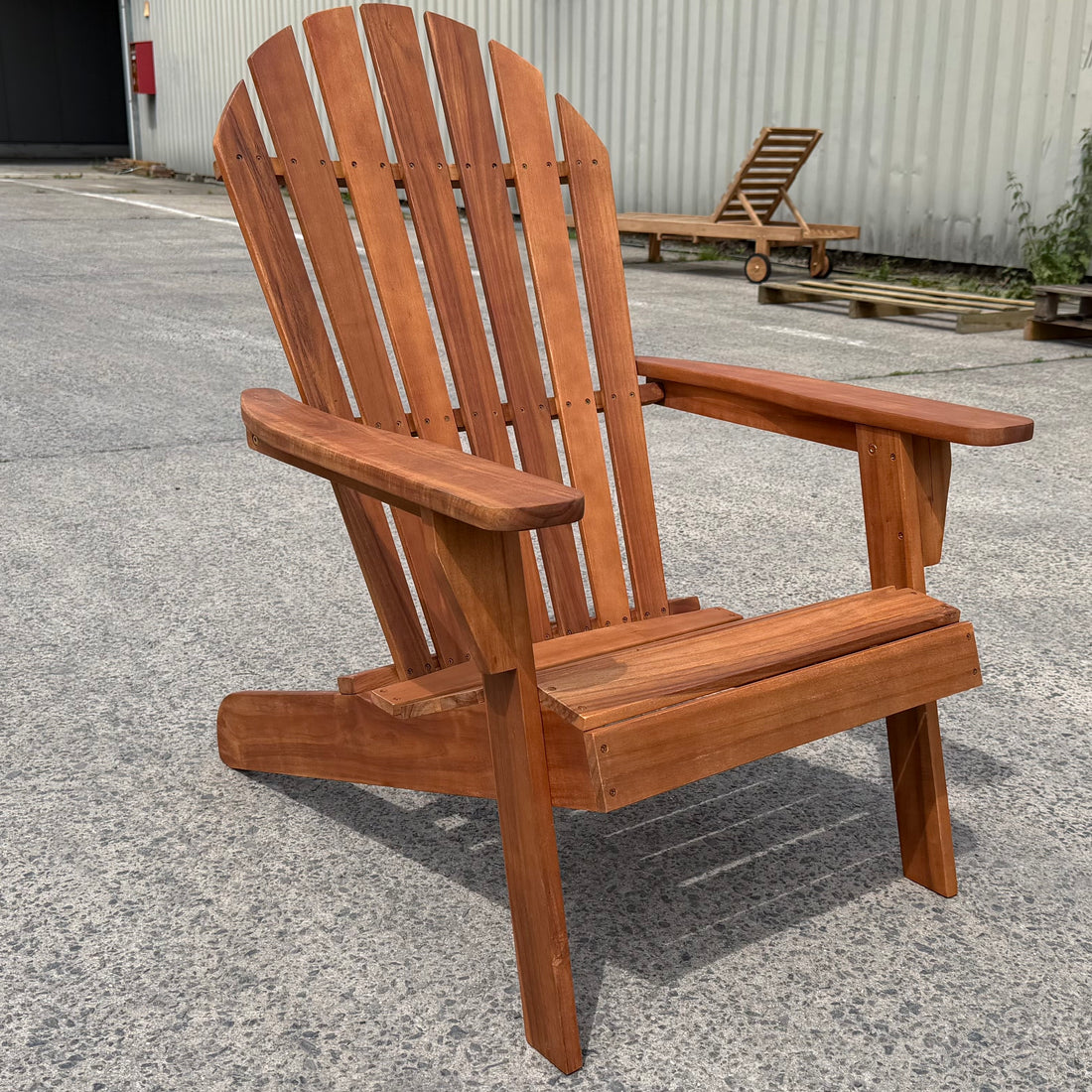 Hardhouten Adirondack stoel Tavira – houten relaxstoel met brede armleuningen – Acacia – foto 2