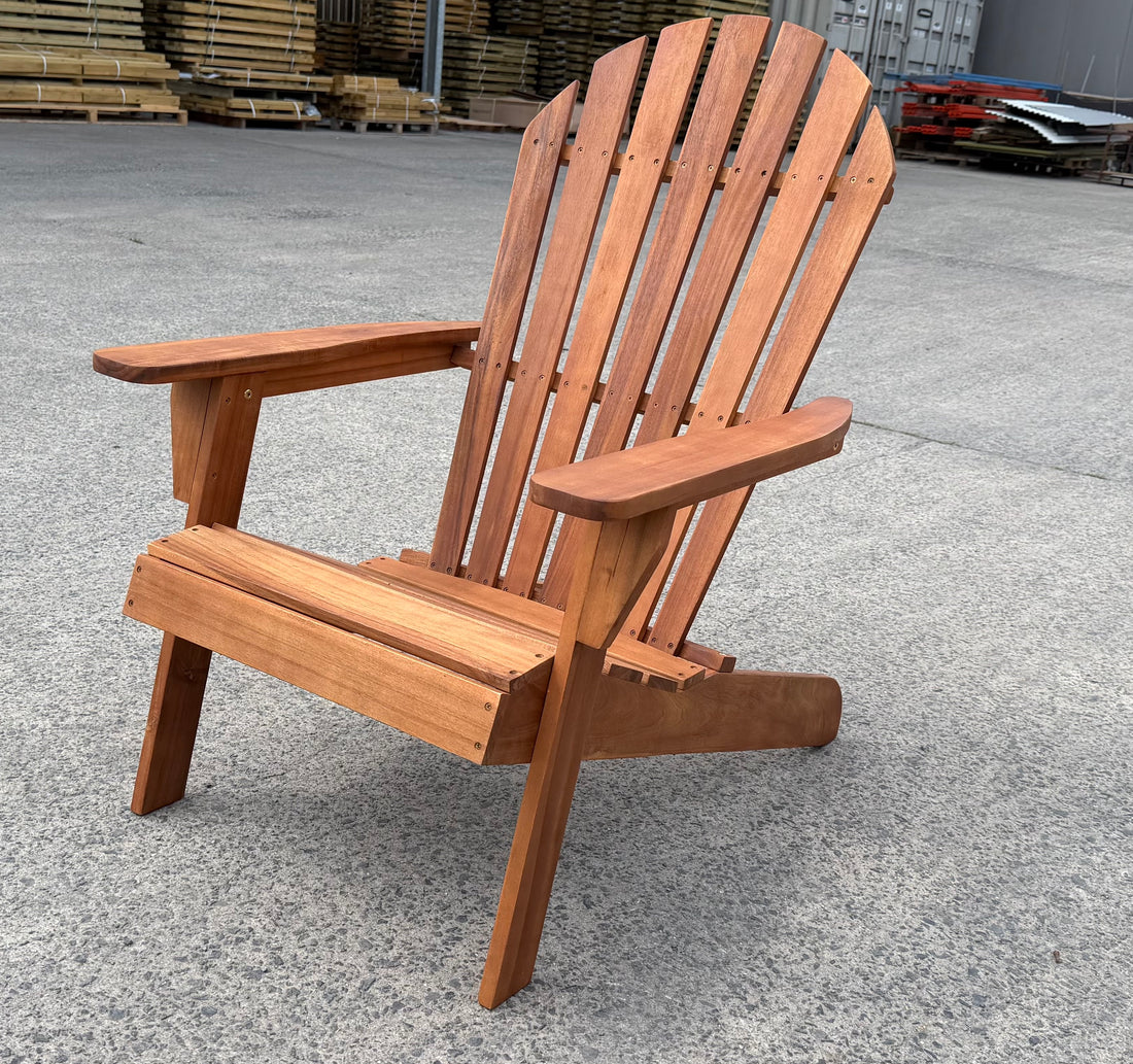 Hardhouten Adirondack stoel Tavira – houten relaxstoel met brede armleuningen – Acacia