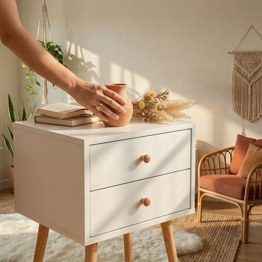 LUNARA – Nachtkastje Nordic Wit