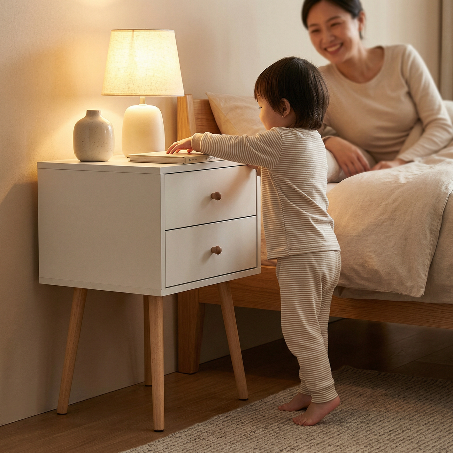 LUNARA – Nachtkastje Nordic Wit