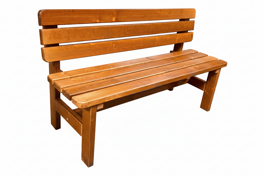 150 cm Tuinbank LUX | 4 cm planktdikte | 70 euro korting in JUNI - JULI! – Vuren