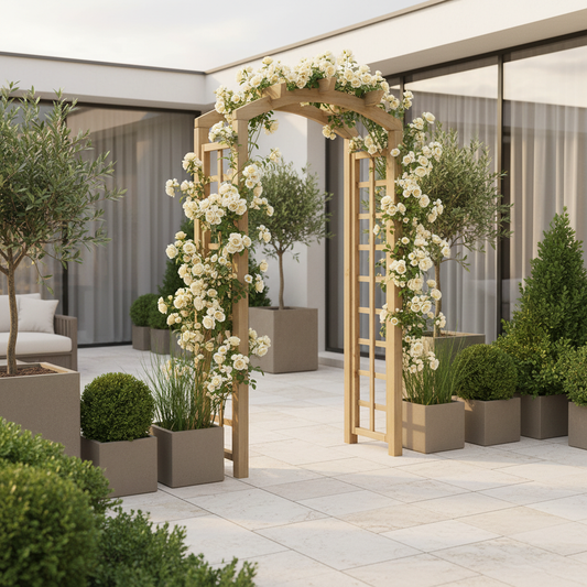 Luxurious terrace setting