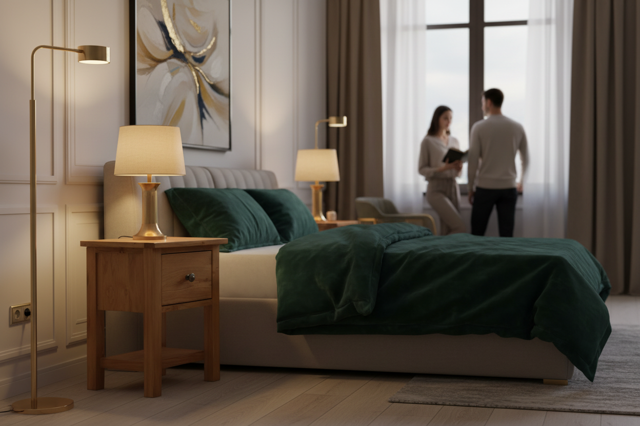 MANERO nachtkastje in luxe contemporary slaapkamer