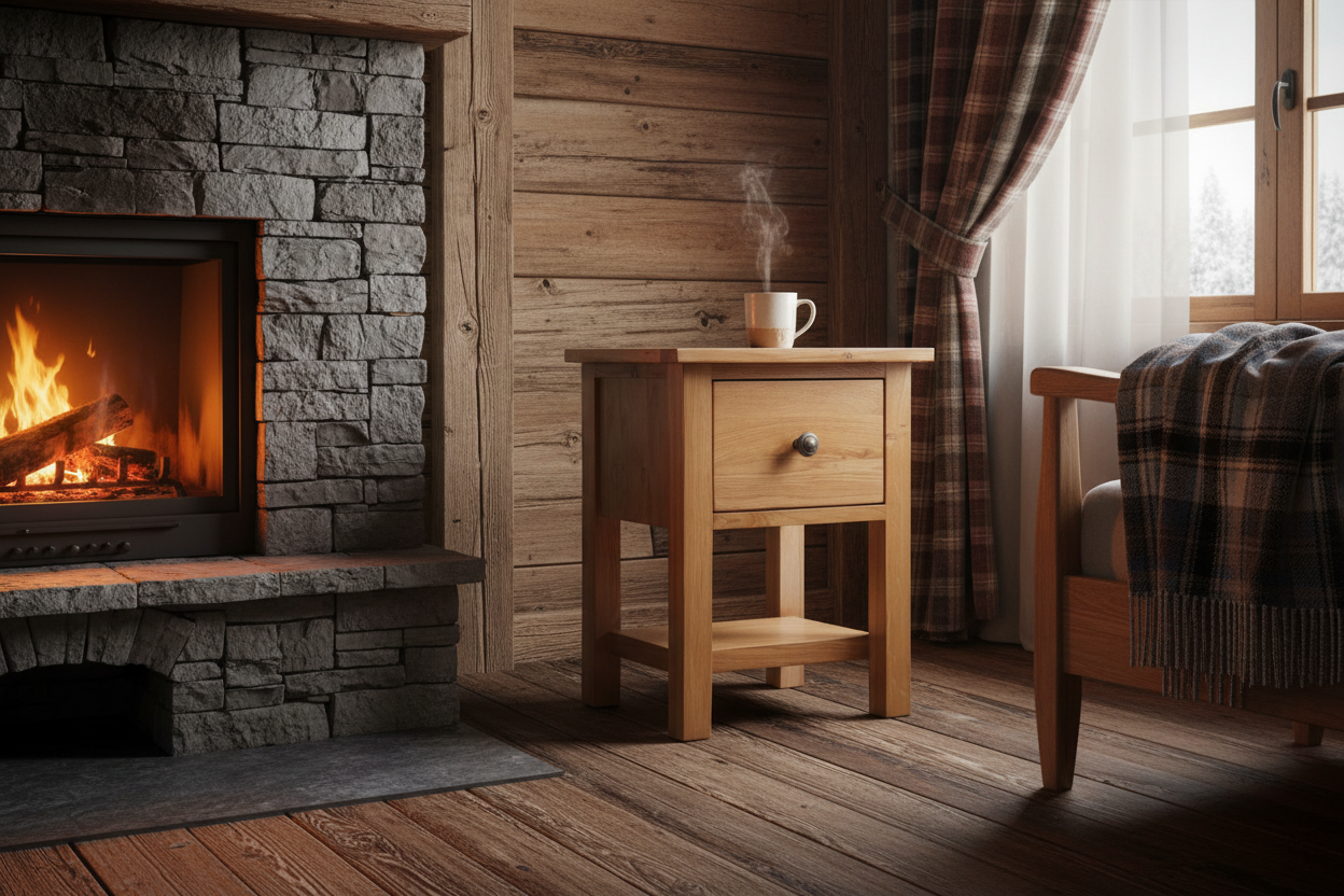 MANERO nachtkastje in mountain cabin