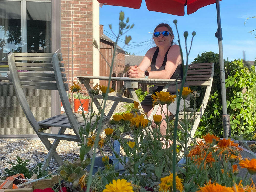 Mexico Bistro Set rond grijs Ø60 cm