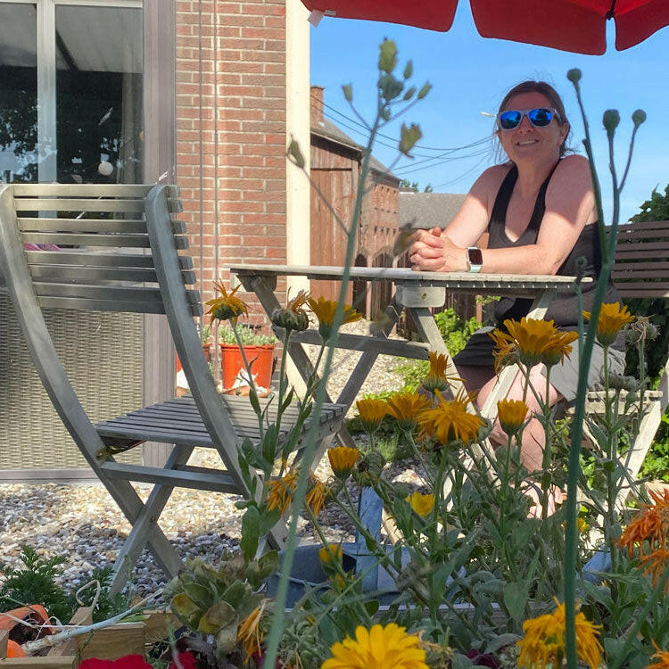 Mexico Bistro Set rond grijs Ø60 cm