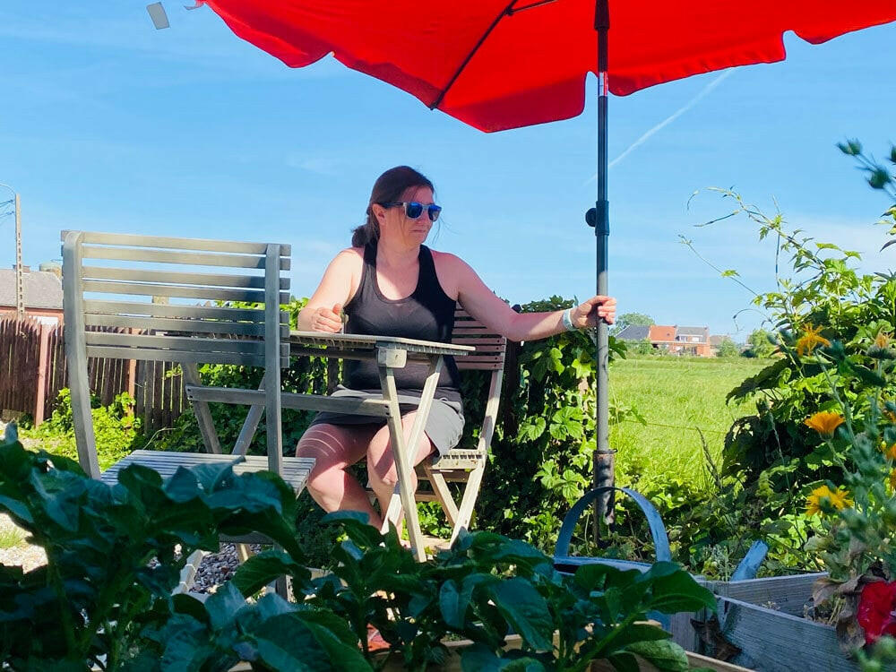 Mexico Bistro Set rond grijs Ø60 cm