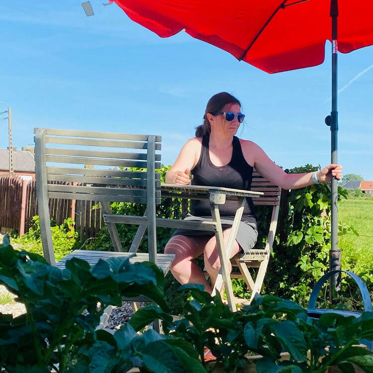 Mexico Bistro Set rond grijs Ø60 cm