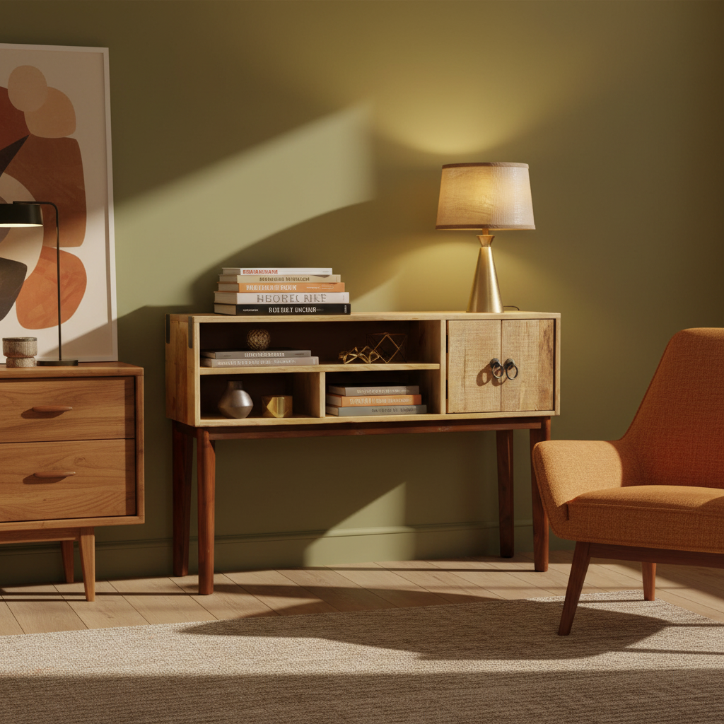 Mid-century modern setting