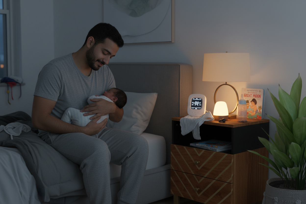 Midden-Oosterse vader met baby