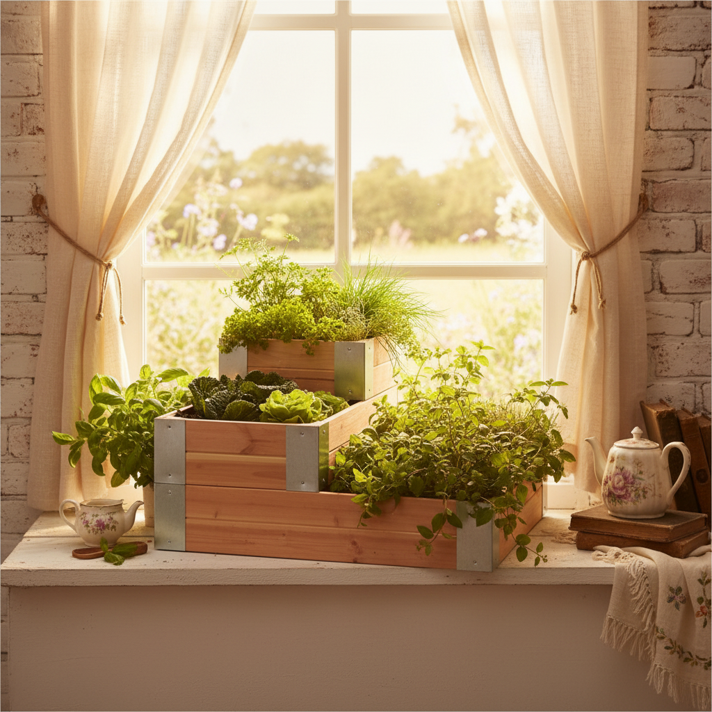 Minigarden bij raam