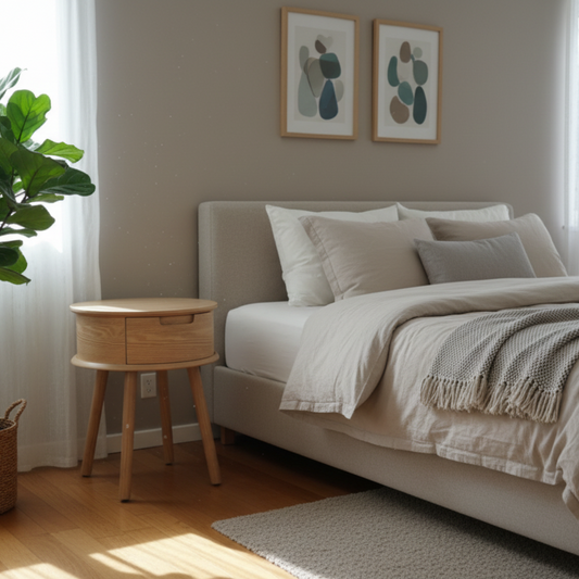 Minimalist bedroom setting