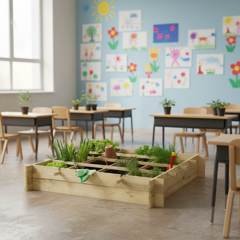 Minimoestuin in school