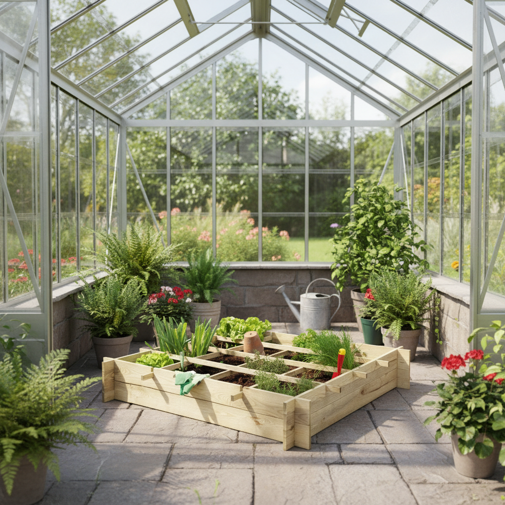 Minimoestuin in serre