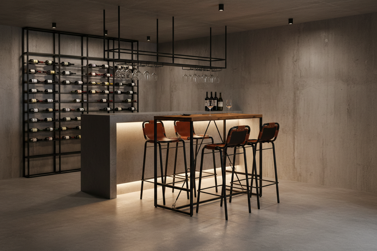 Modern basement bar