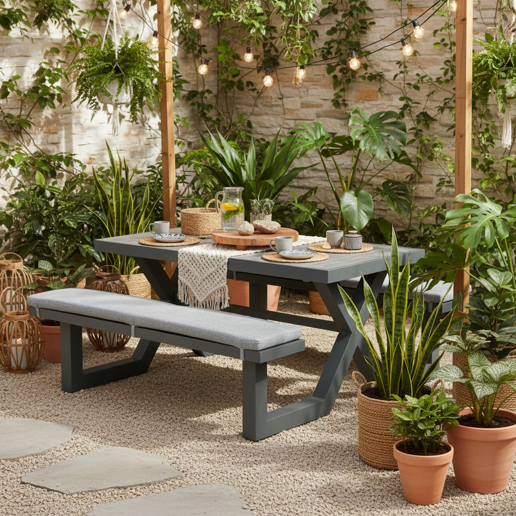 Modern bohemian tuin