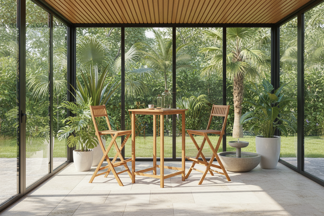 Modern conservatory indoor-outdoor