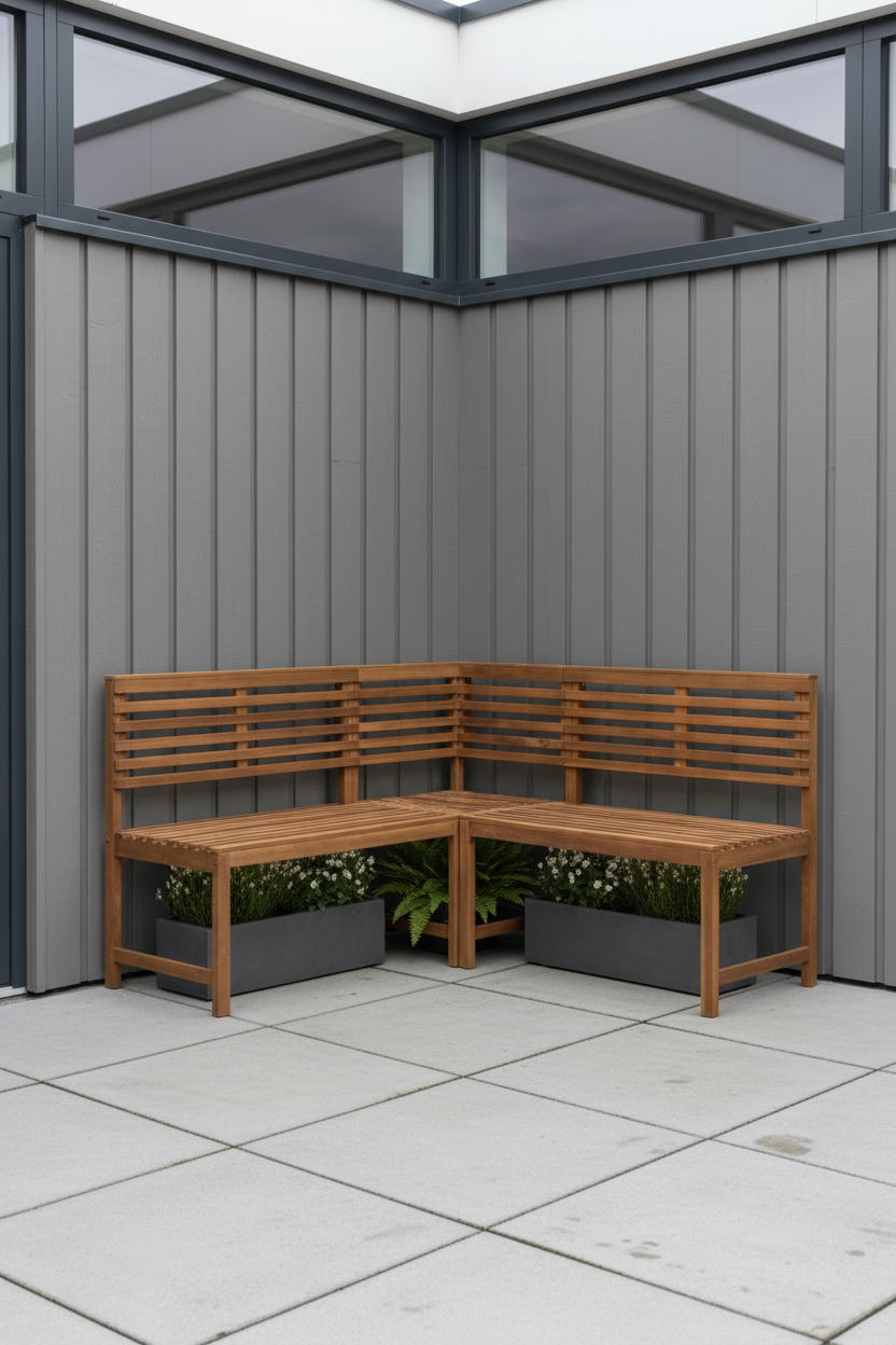 Modern grey house corner