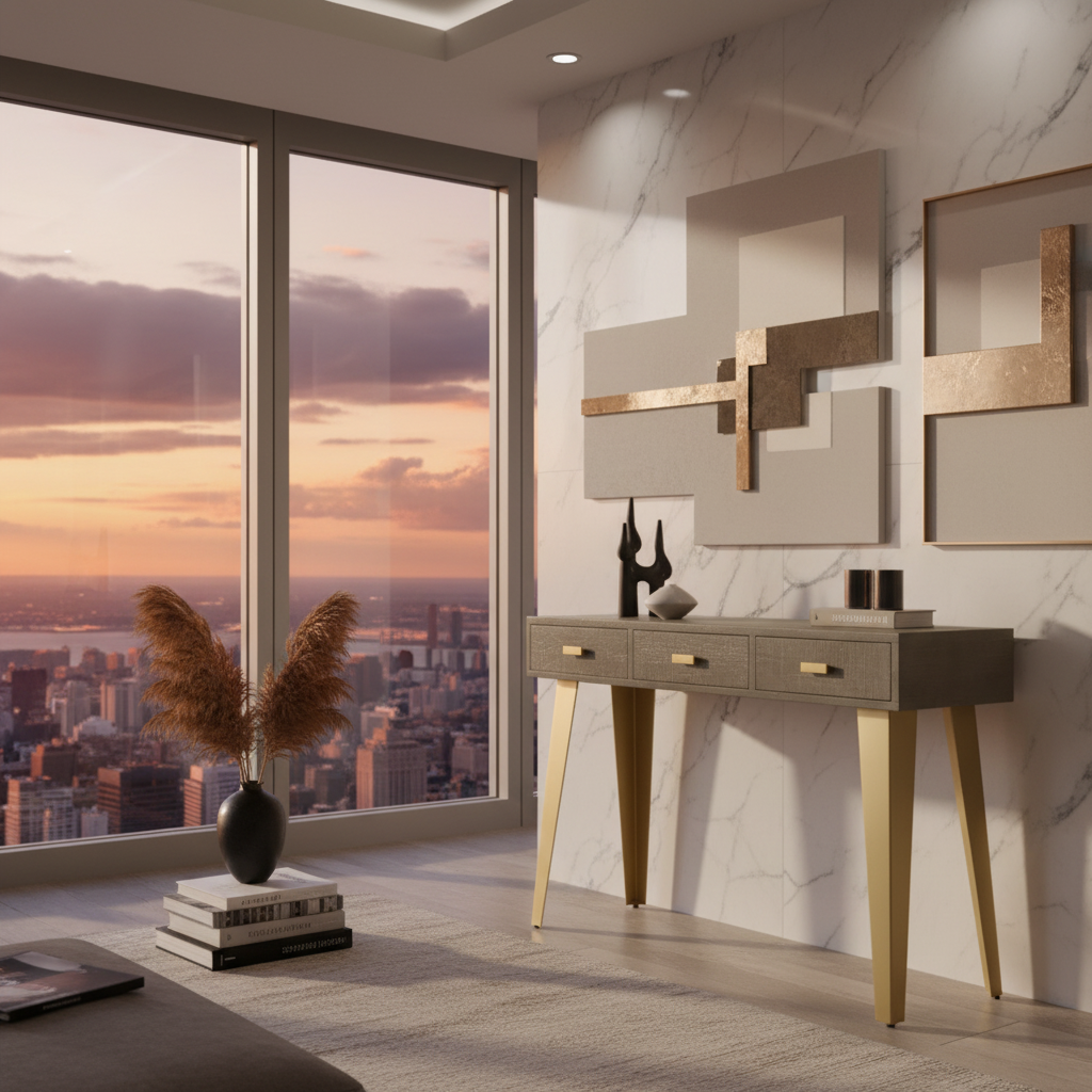 Modern penthouse with city views
