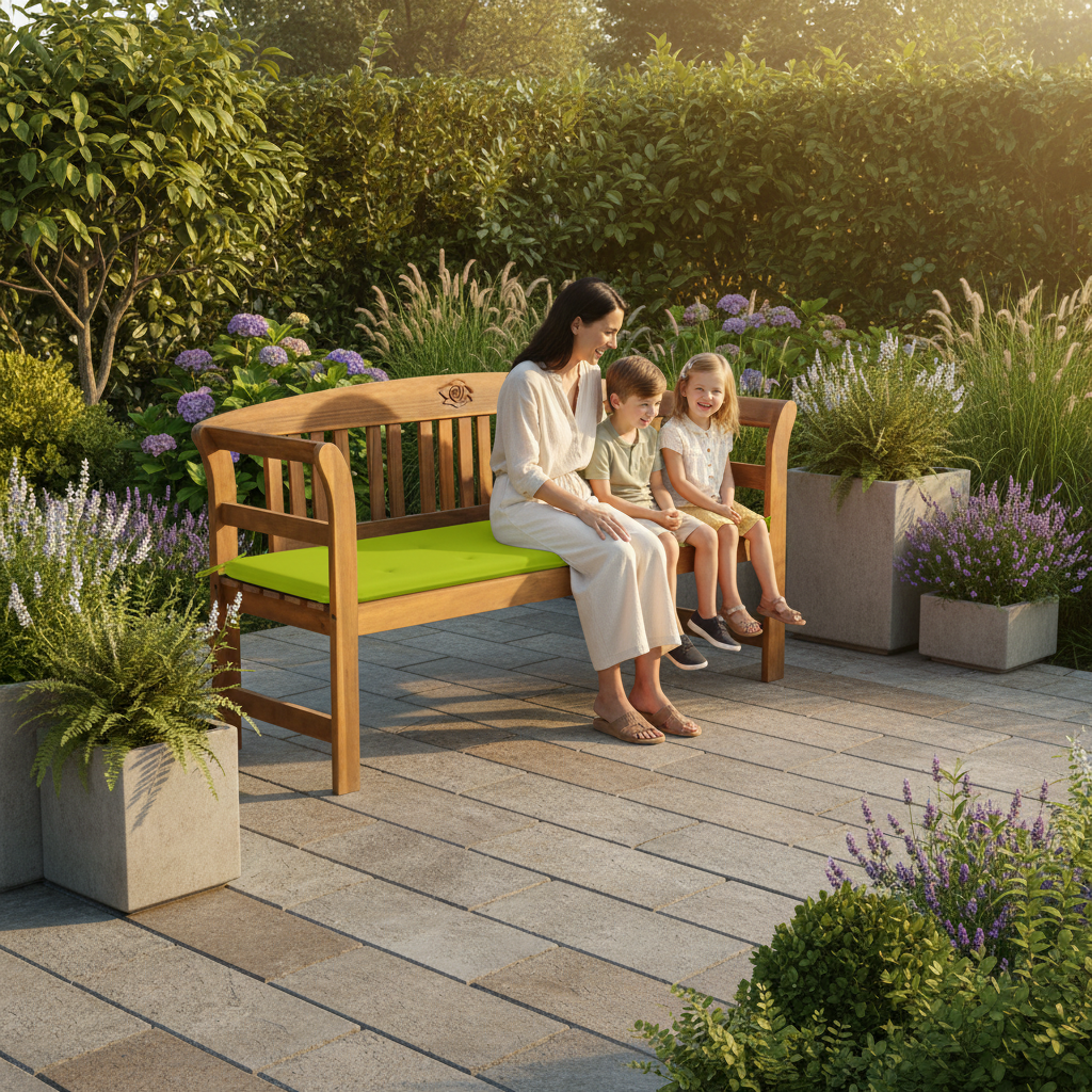 Moderne stadstuin met kinderen