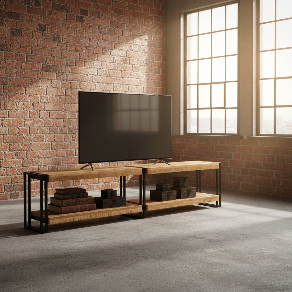 Modulair TV-meubel in industriële loft