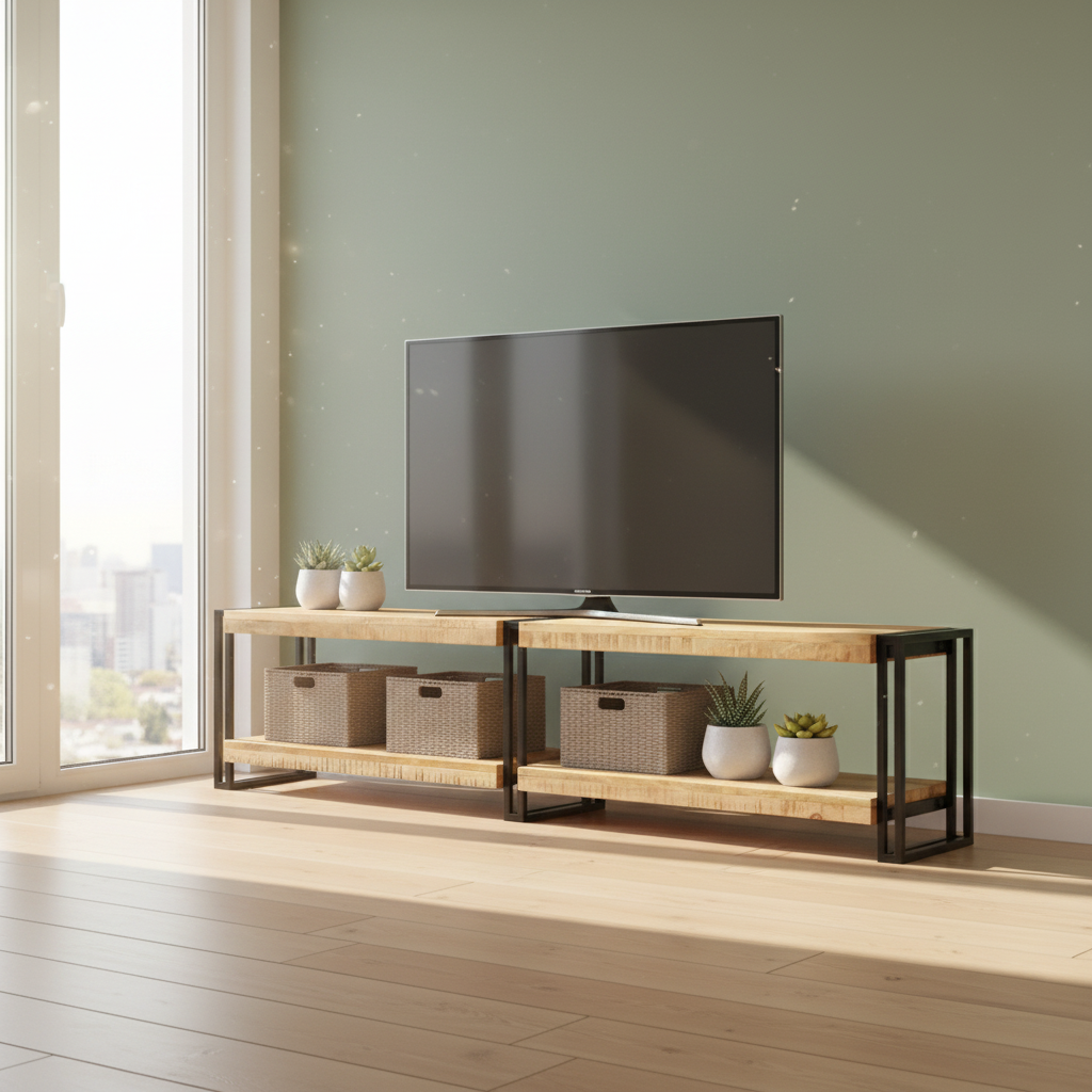 Modulair TV-meubel in minimalistisch appartement