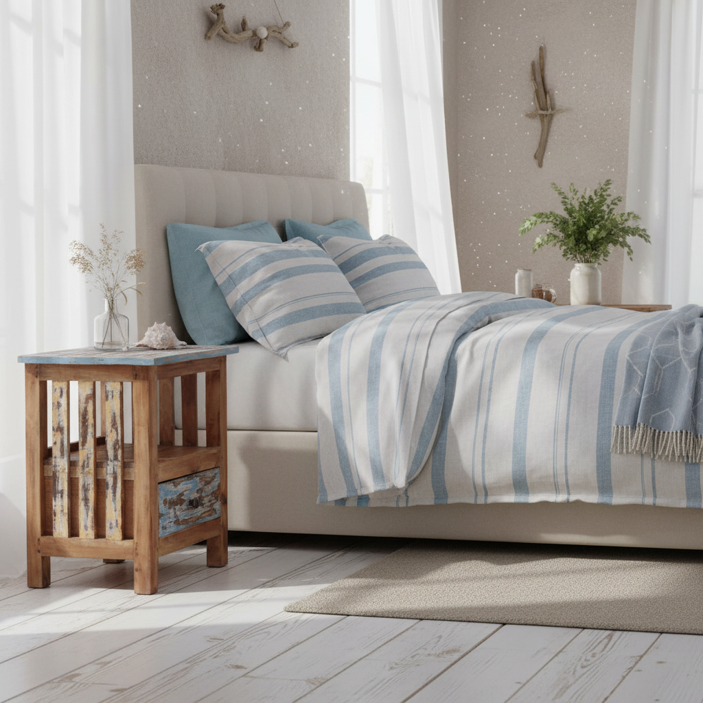 Nachtkastje in coastal slaapkamer