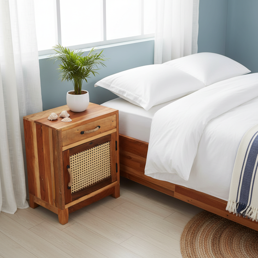 Nachtkastje in coastal slaapkamer