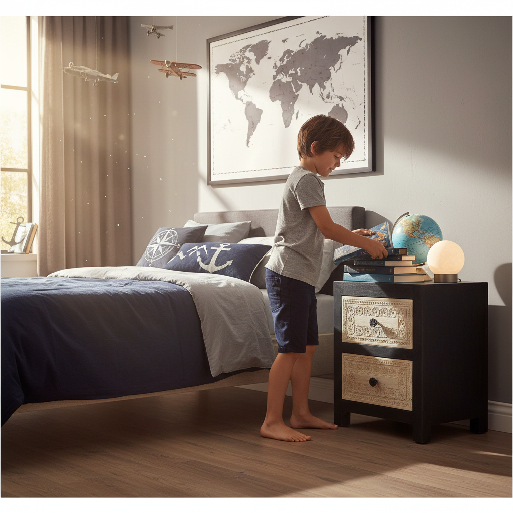 Nachtkastje in jongenskamer