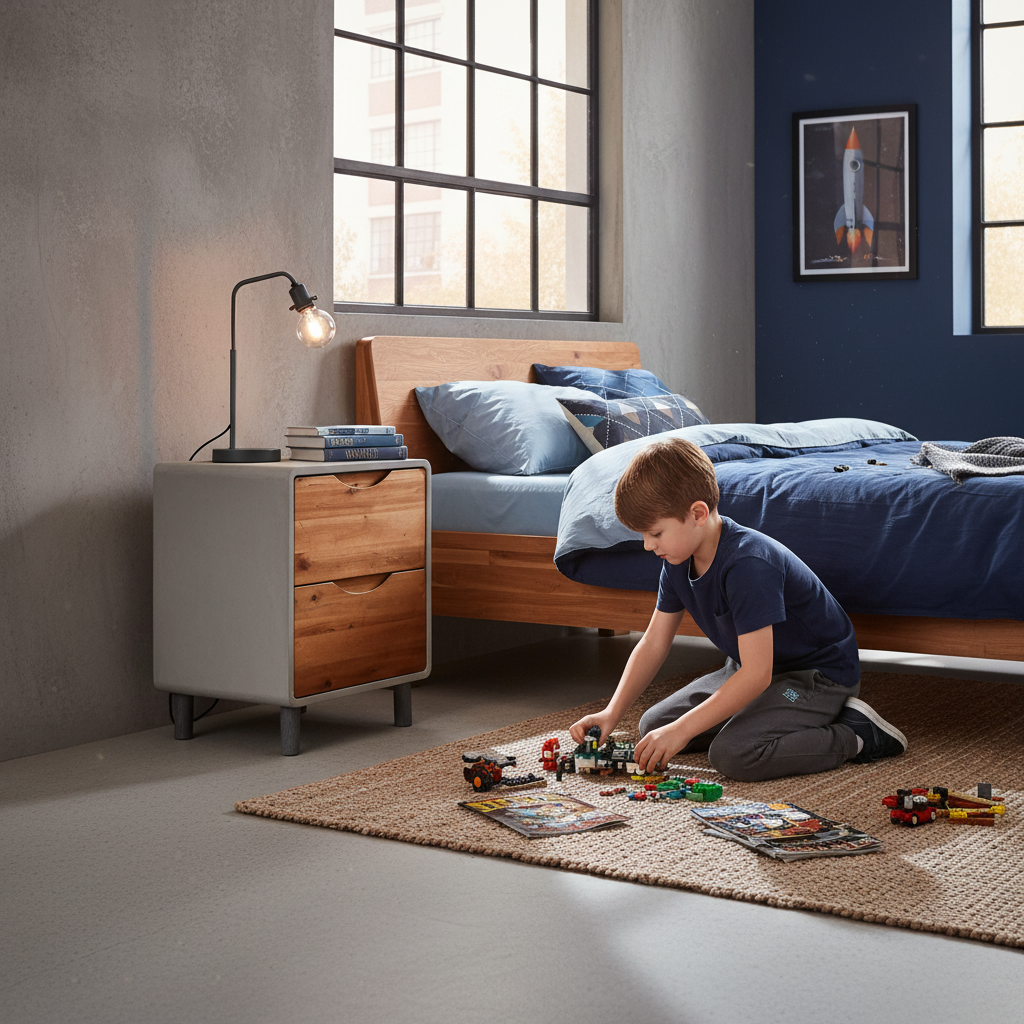 Nachtkastje in jongenskamer