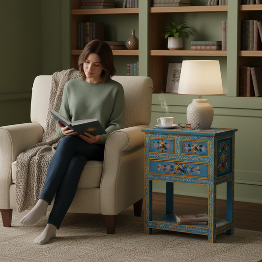 Nachtkastje in leeshoek