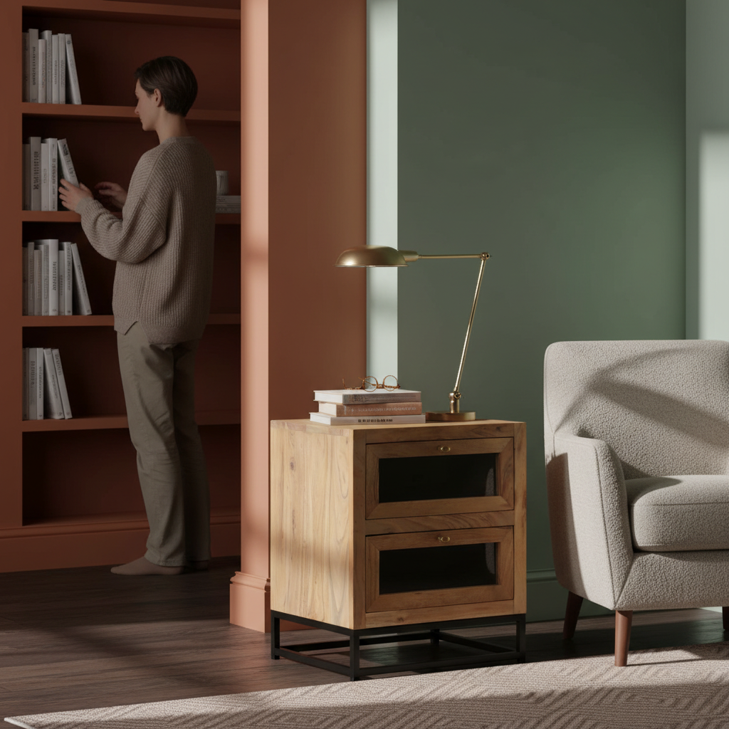 Nachtkastje in leeshoek