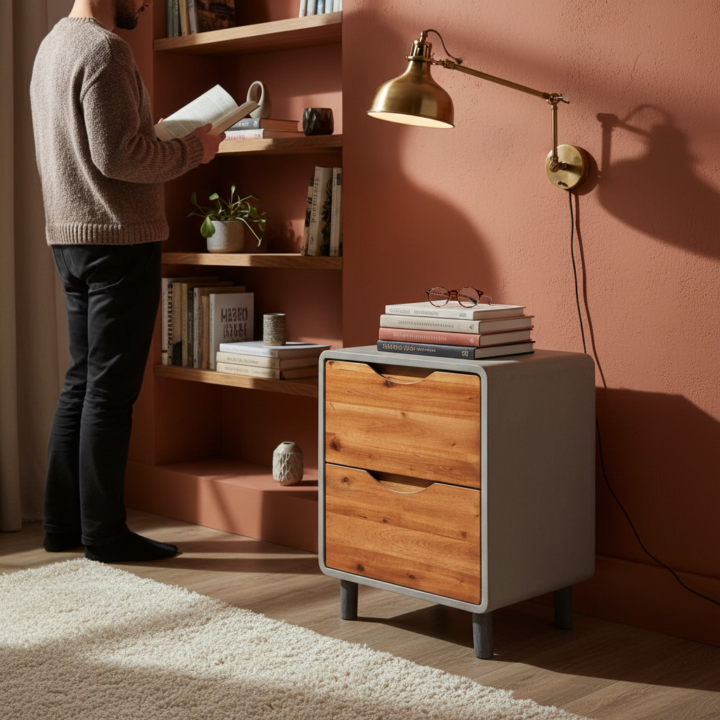 Nachtkastje in leeshoek