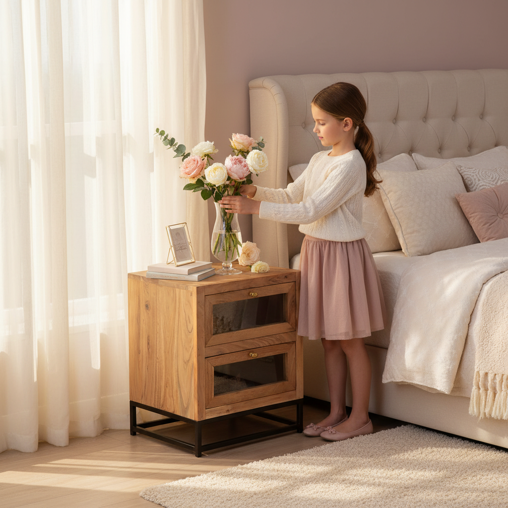 Nachtkastje in meisjeskamer