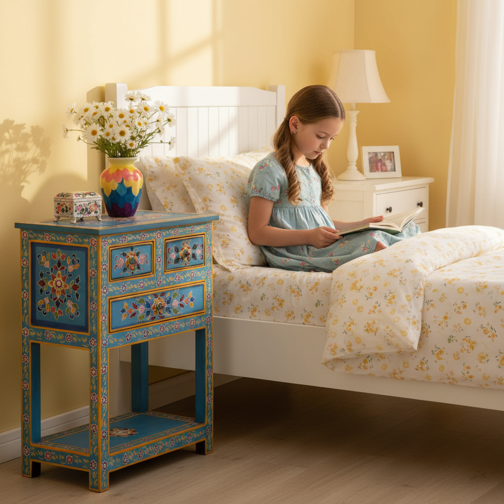 Nachtkastje in meisjeskamer