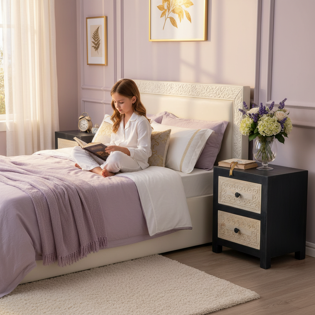 Nachtkastje in meisjeskamer