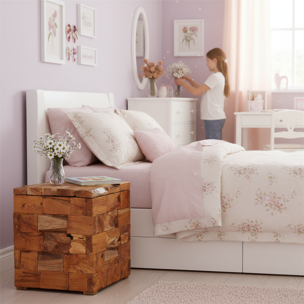 Nachtkastje in meisjeskamer