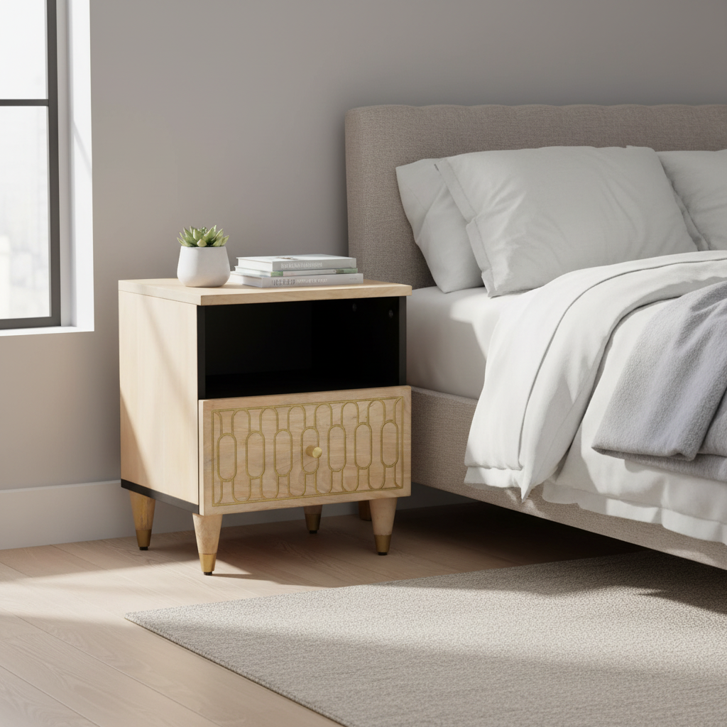 Nachtkastje in moderne kamer