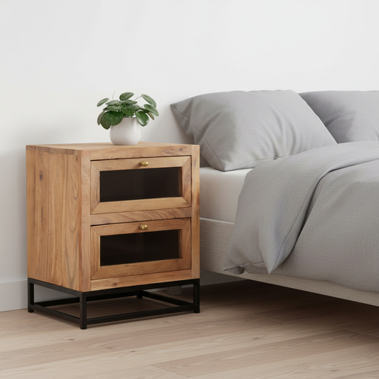 Nachtkastje in Scandinavische setting