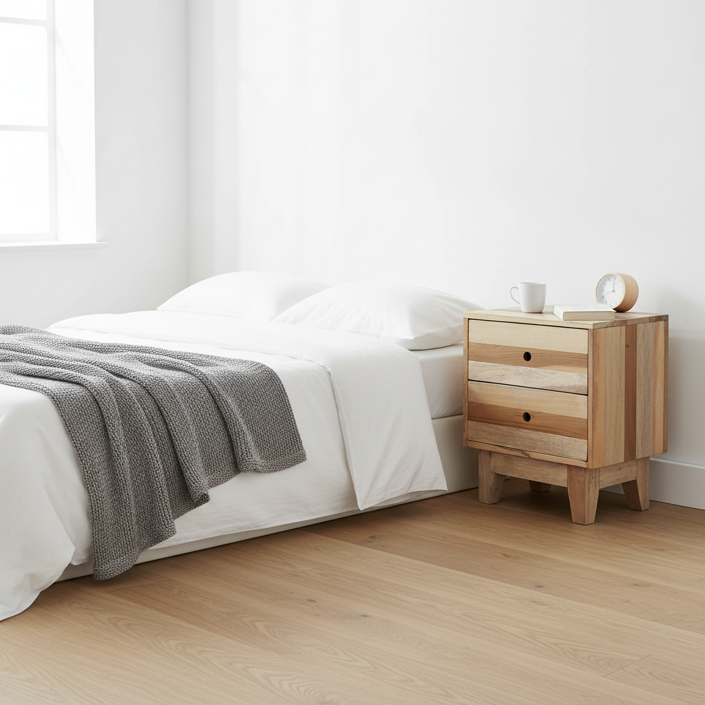 Nachtkastje in Scandinavische setting