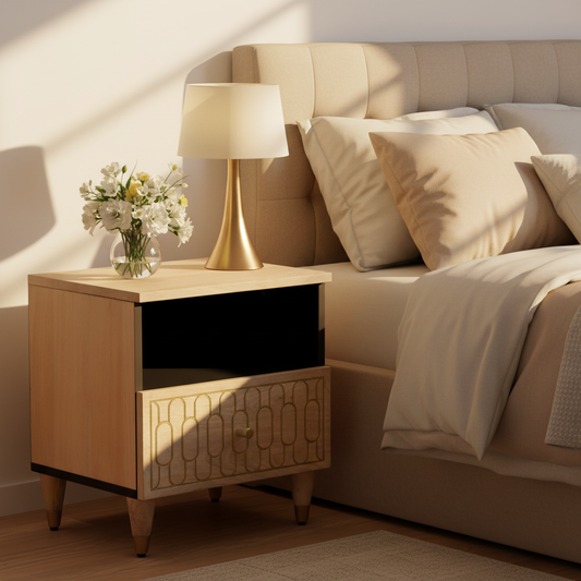 Nachtkastje in warme kamer