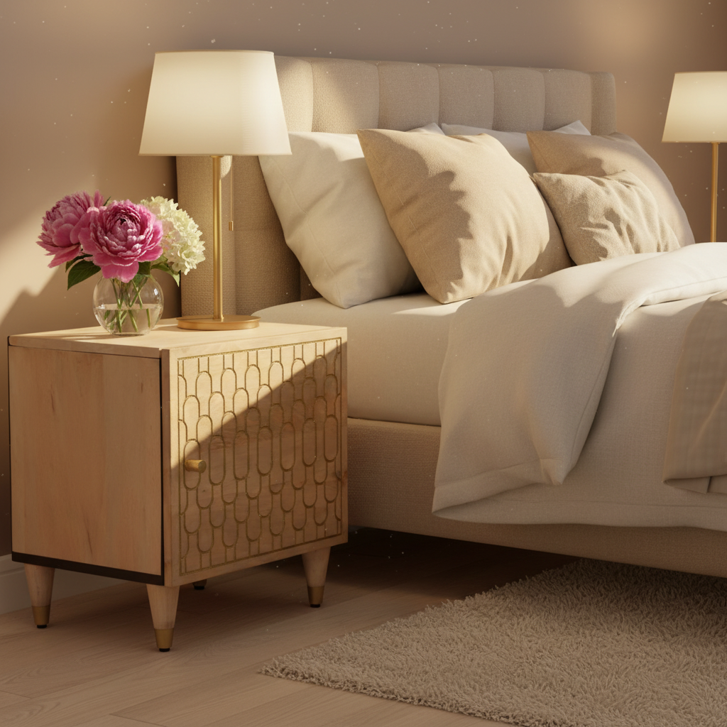 Nachtkastje in warme kamer