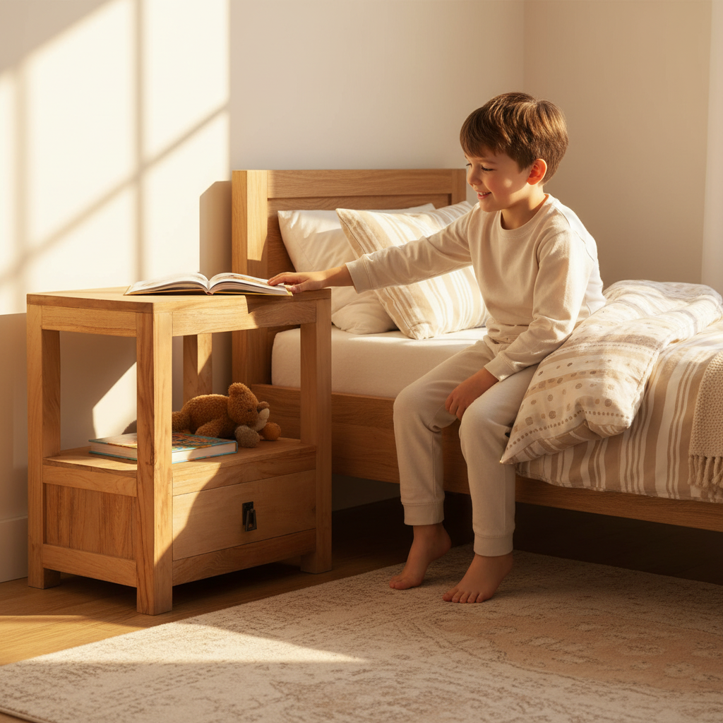 Nachtkastje met jongen