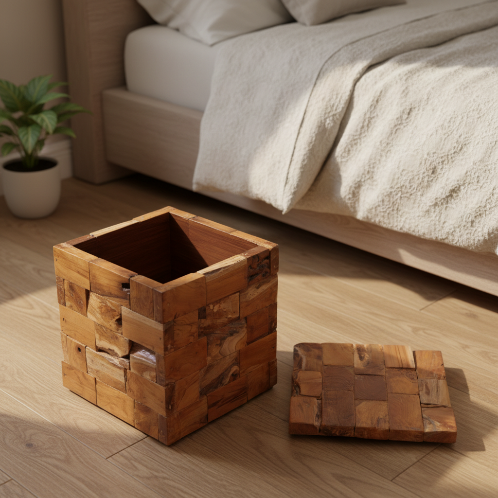 Nachtkastje met open deksel