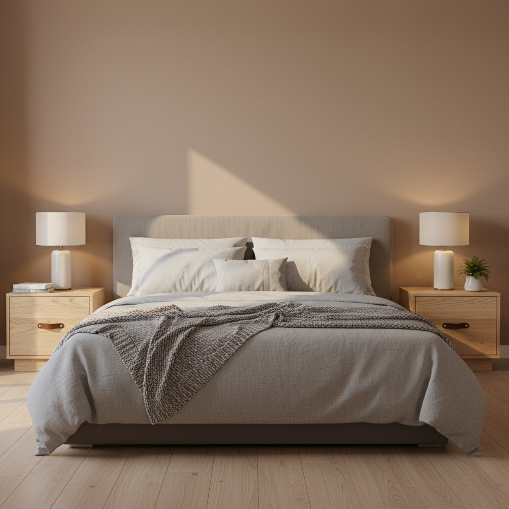 Naturel bed tussen 2