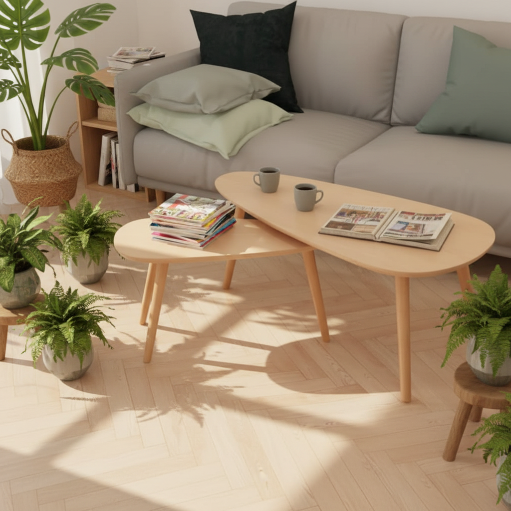 Naturel hout - Eclectisch met planten