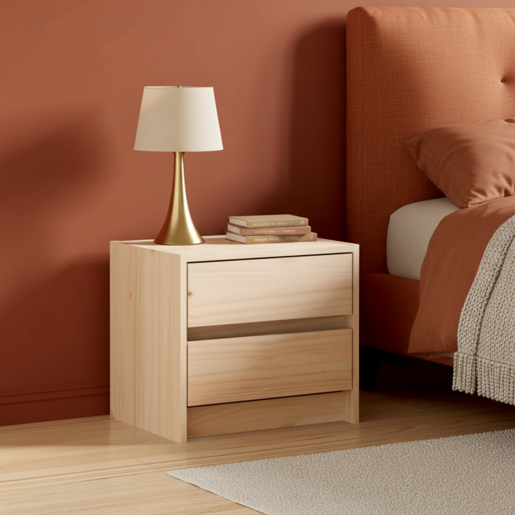 Naturel hout - Terracotta oranje omgeving