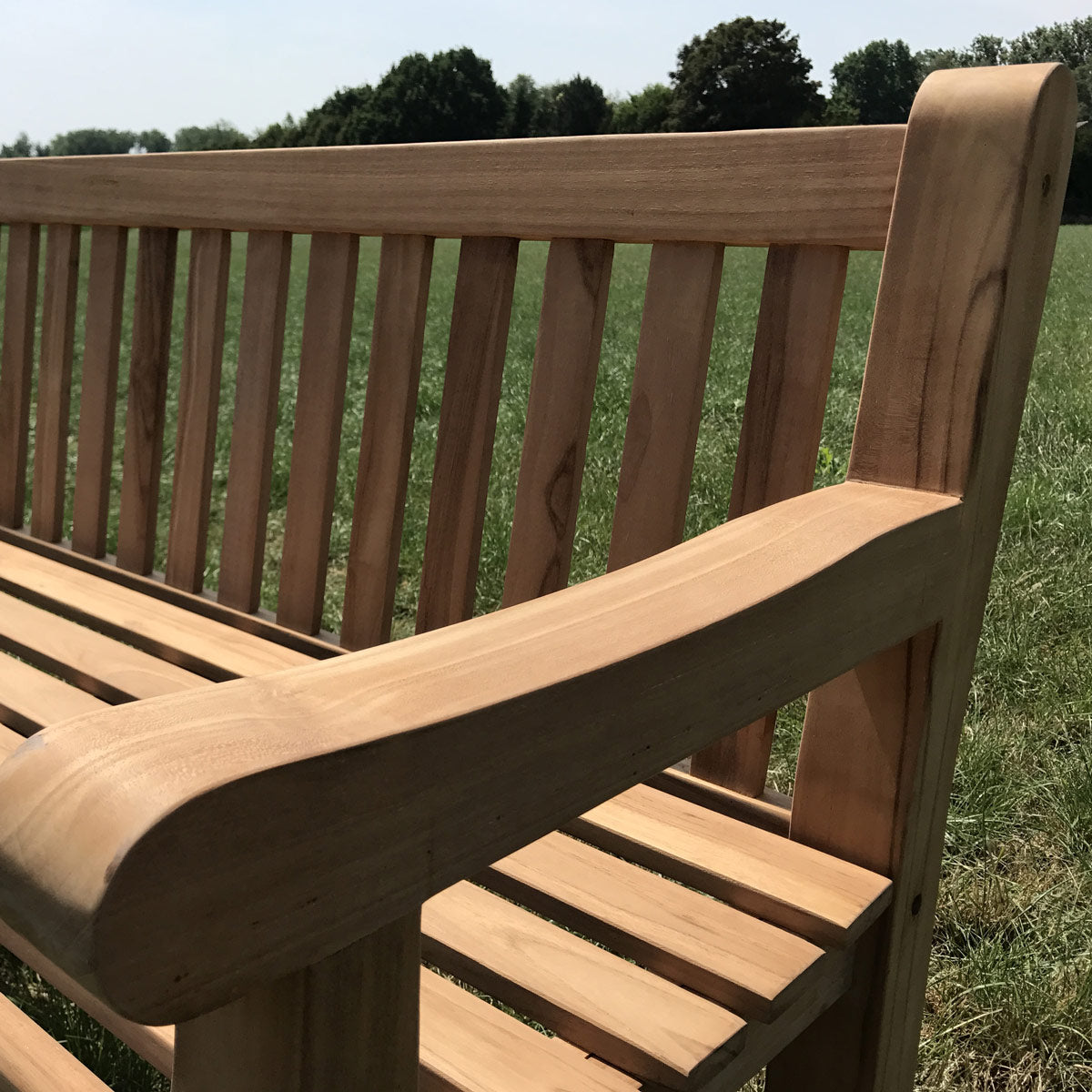 Banc de jardin en teck 300 cm | Norwich | 6 cm d'épaisseur de jambe | Tekora