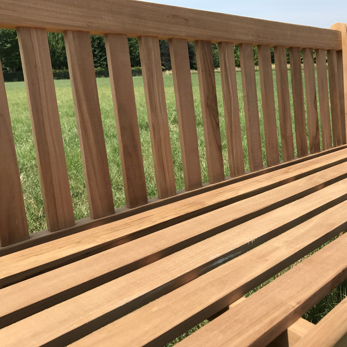 Banc de jardin en teck 210 cm | Norwich | 6 cm d'épaisseur de jambe | Tekora